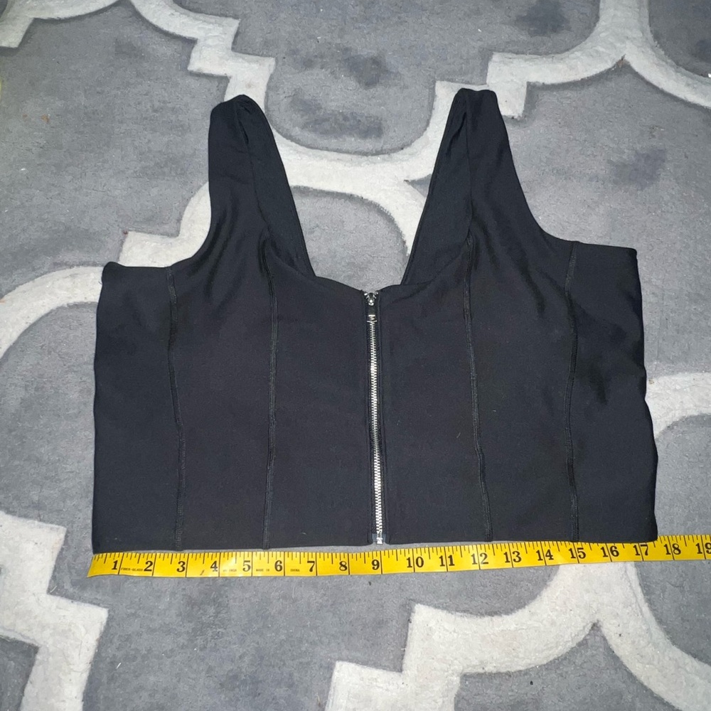 Abercrombie & Fitch Black Zipper Sports Bra